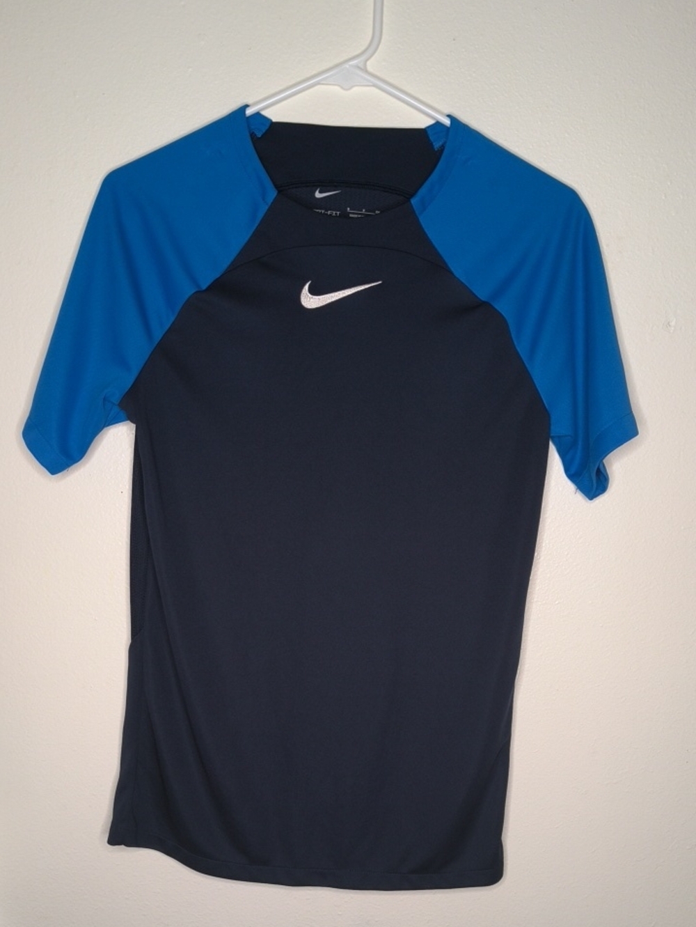 Nike Short Sleeve Athletic Tee - Navy & Bright Blue